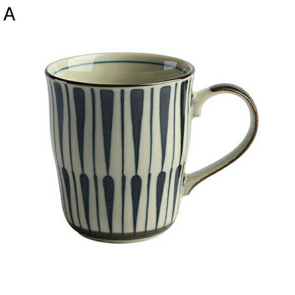 マグカップ 和風 幾何柄 磁器 275ml コーヒー お茶 牛乳 ティーカップ コーヒーカップ 電子レンジ・食洗器対応 耐熱 耐冷 洗いやすい 食器 一人暮らし 母の日 父の日 新築祝い 誕生日 プレゼント ホワイト