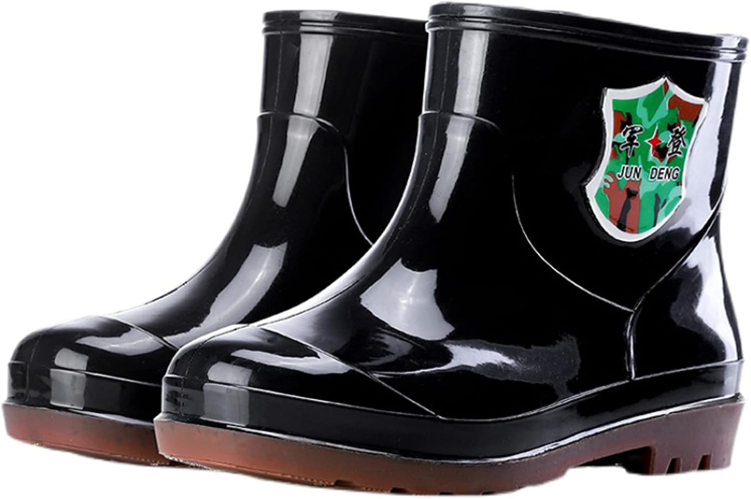レインブーツ メンズ ショートブーツ 完全防水 レインシューズ 防水シューズ ラバーシューズ 黒 表面撥水 無地 履きやすい 滑りにくい お洒落 シンプル 男女兼用 お出かけ 雨の日 疲れにくい 通勤