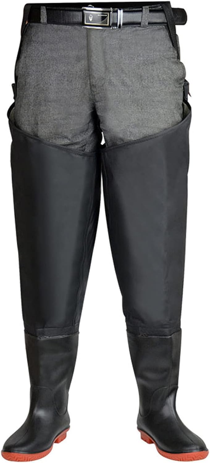 ウェーダー ウェーディングシューズ ウエストハイタイプ 裏ボア 防水 透湿 釣り 長靴 男女兼用 防水ズ..