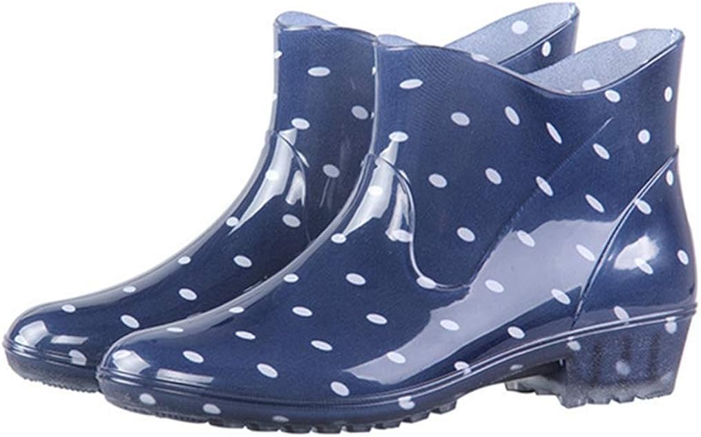 レインシューズ 雨靴 レディースアウトドア ショート丈 シンプル チェック柄 短靴 レインブーツ 防水 ..