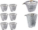 ティーセット品茗杯 湯呑み 6客セット ガラス茶具 おしゃれ ガラス茶器茶碗 湯呑みセット 来客用 茶器セット 和風急須 セット ティーポット 贈り物にも 高級...