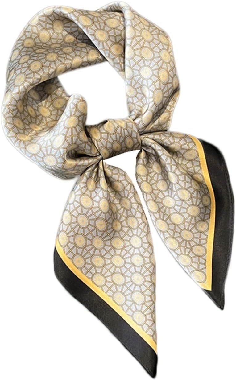 スカーフ 65cmx65cm シルク風 薄手 正方形 おしゃれ キレイめ 欧米風柄 軽量 スクエアスカーフ ネッカ..