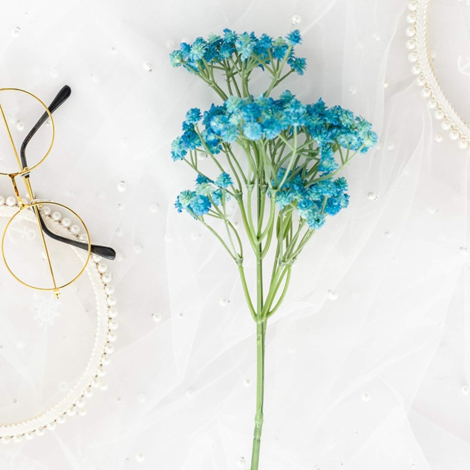 造花 インテリア 1本 青 ジプソフィラ 枯れない花 アートフラワー 母の日プレゼント ギフト かわいい ..