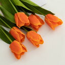 6本 チューリップ 造花 花束 インテリア 枯れない ギフト プレゼント アートフラワー 事務所 店/喫茶店 パーティー リビング ガーデニング 寝室 結婚式 美術館 ホーム 部屋/誕生日 オフィス/