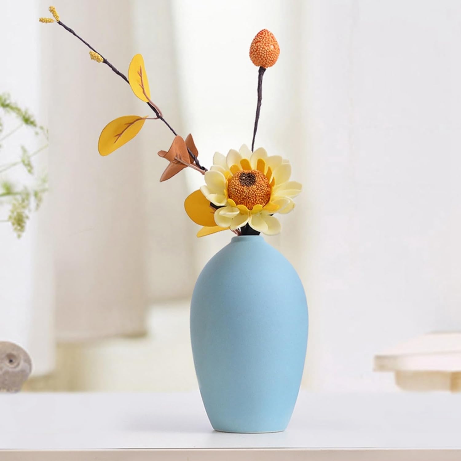 楽天Libre777フェイクフラワー 北欧 陶器花瓶付き 造花セット インテリア 卓上 アートフラワー 枯れない花 キレイ リアル 創意的 デパート リビング テレビ台 撮影道具 置物 部屋飾り 開店祝い 母の日ギフト