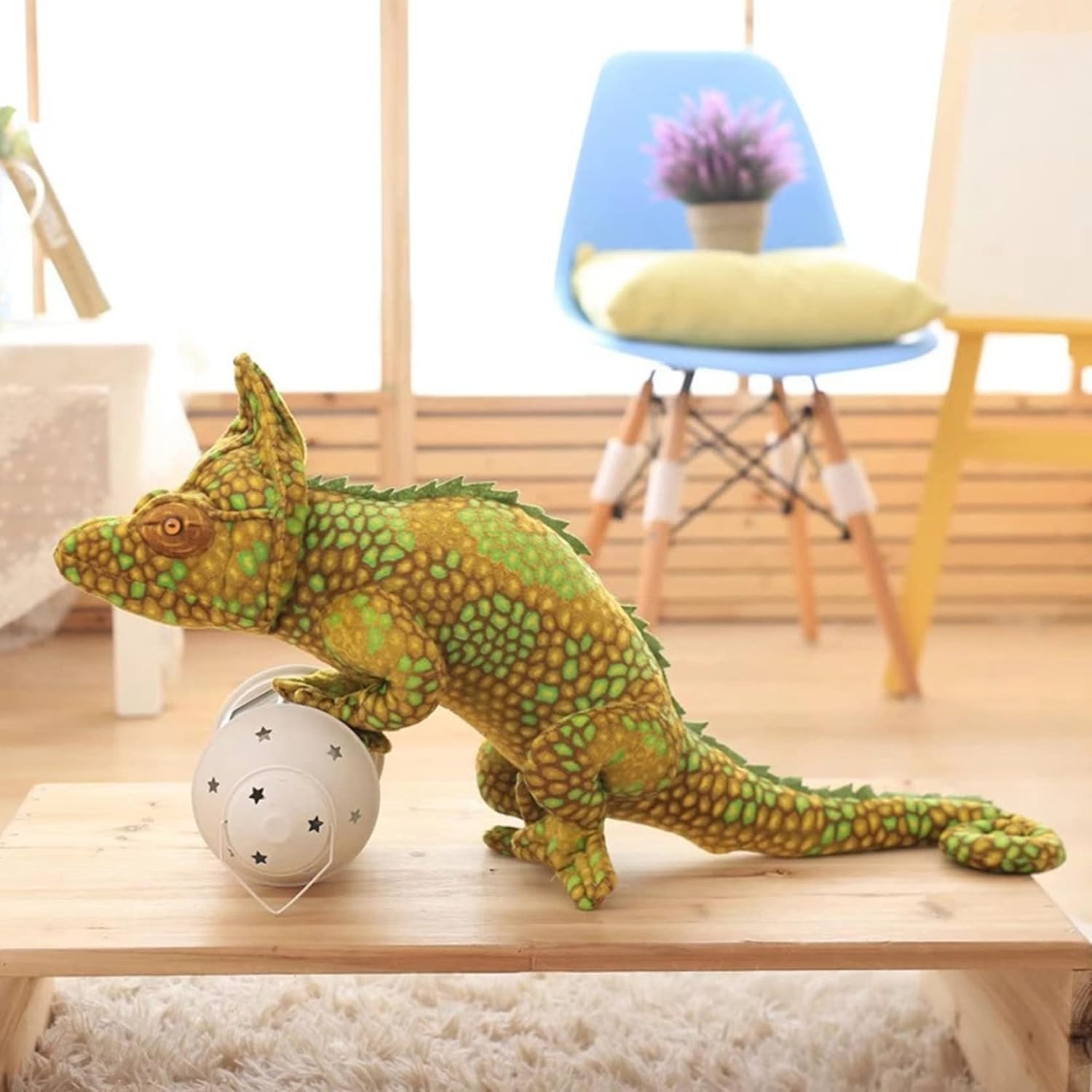 リアル カメレオン ぬいぐるみ 大きい 可愛い 抱き枕 80cm クッション かわいい 縫い包み プレゼント ギフト クリスマス 贈り物 誕生日 店飾り