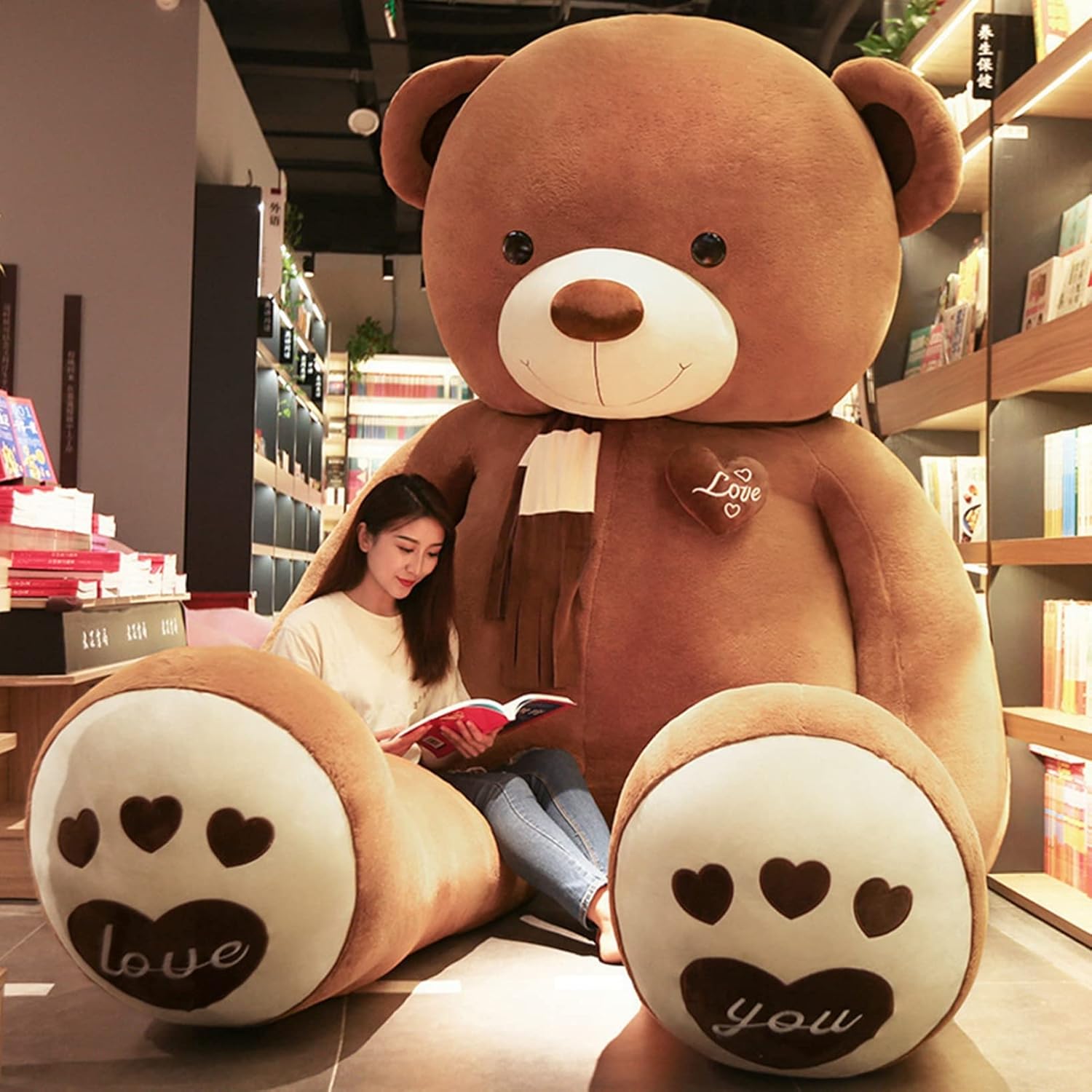 Bear - ぬいぐるみ 熊 クマ 大きい 可愛い 抱き枕 200cm クッション 熊縫い包み 寝添い 動物 熊縫いぐるみ プレゼント ギフト 贈り物 誕生日 店飾り