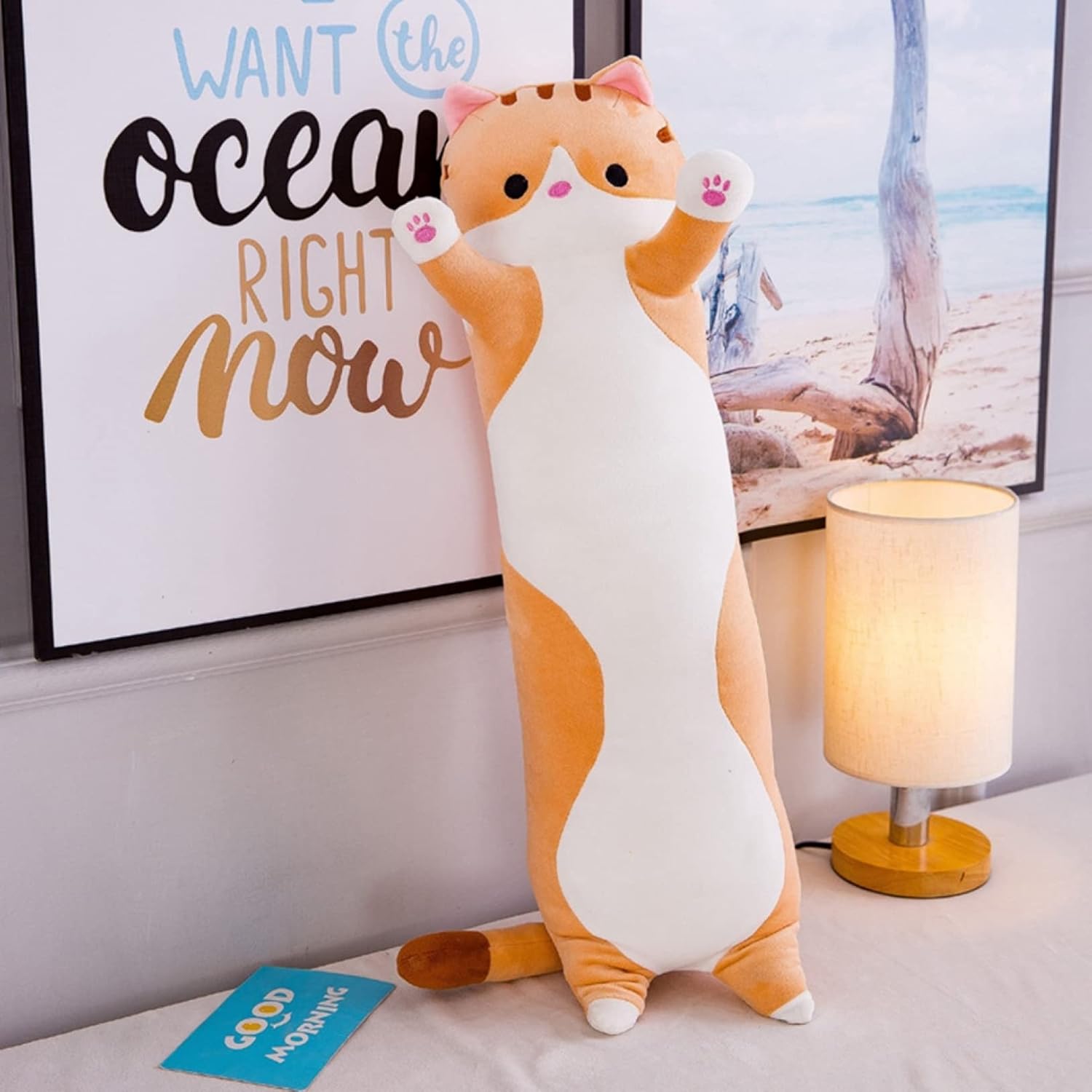 猫ぬいぐるみ 犬抱き枕 動物 ハスキー 細長い形 かわいい 妊婦 安眠 柔らかい 癒し系 大きいサイズ 綿 子供 抱きまくら 添い寝まくら 腰枕 うつ伏せクッション 50-110cm(3.0)