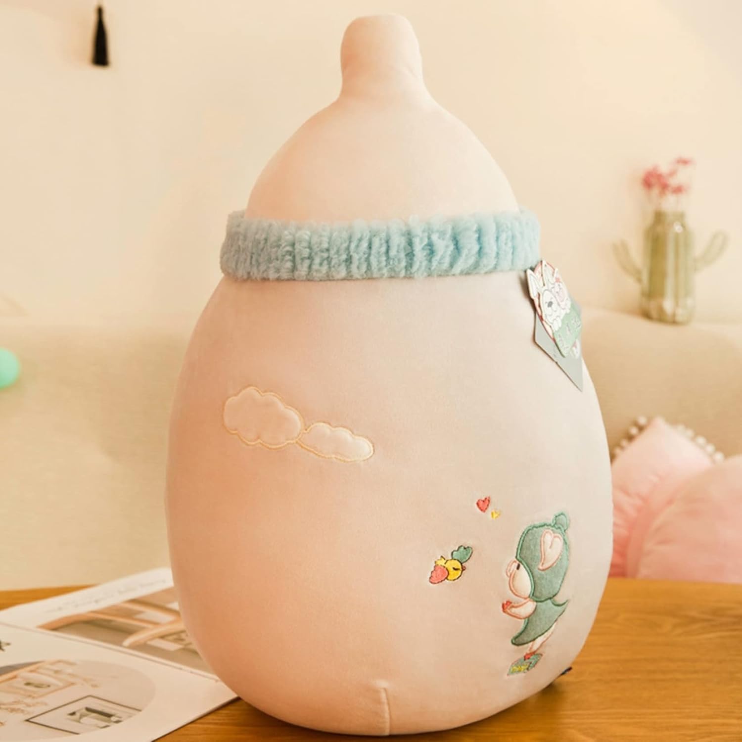 樂天商城 - 哺乳瓶ぬいぐるみ　おもちゃ　可愛い　もちもち　赤ちゃんをあやす　癒し系　大きい　女の子　3歳　ふかふか　もふもふぬいぐるみ　おもしろぬいぐるみ　赤ちゃん　プレゼント　抱き枕　45-75cm