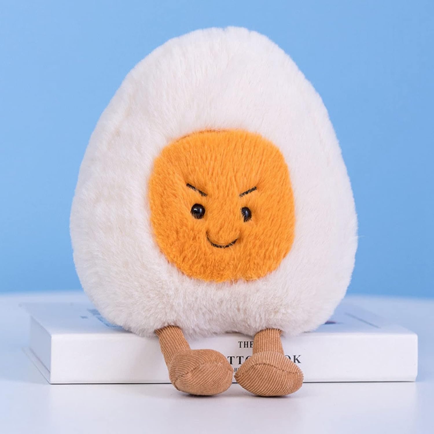 乐天商城 - 玉子ぬいぐるみ　かわいい　顔　長足のぬいぐるみ　縫いぐるみ　抗菌　洗える　インテリア　置物　店飾り　写真を撮る道具　お誕生日プレゼント　お祝い　贈り物　プレゼント　23cm　小学生　おもちゃ