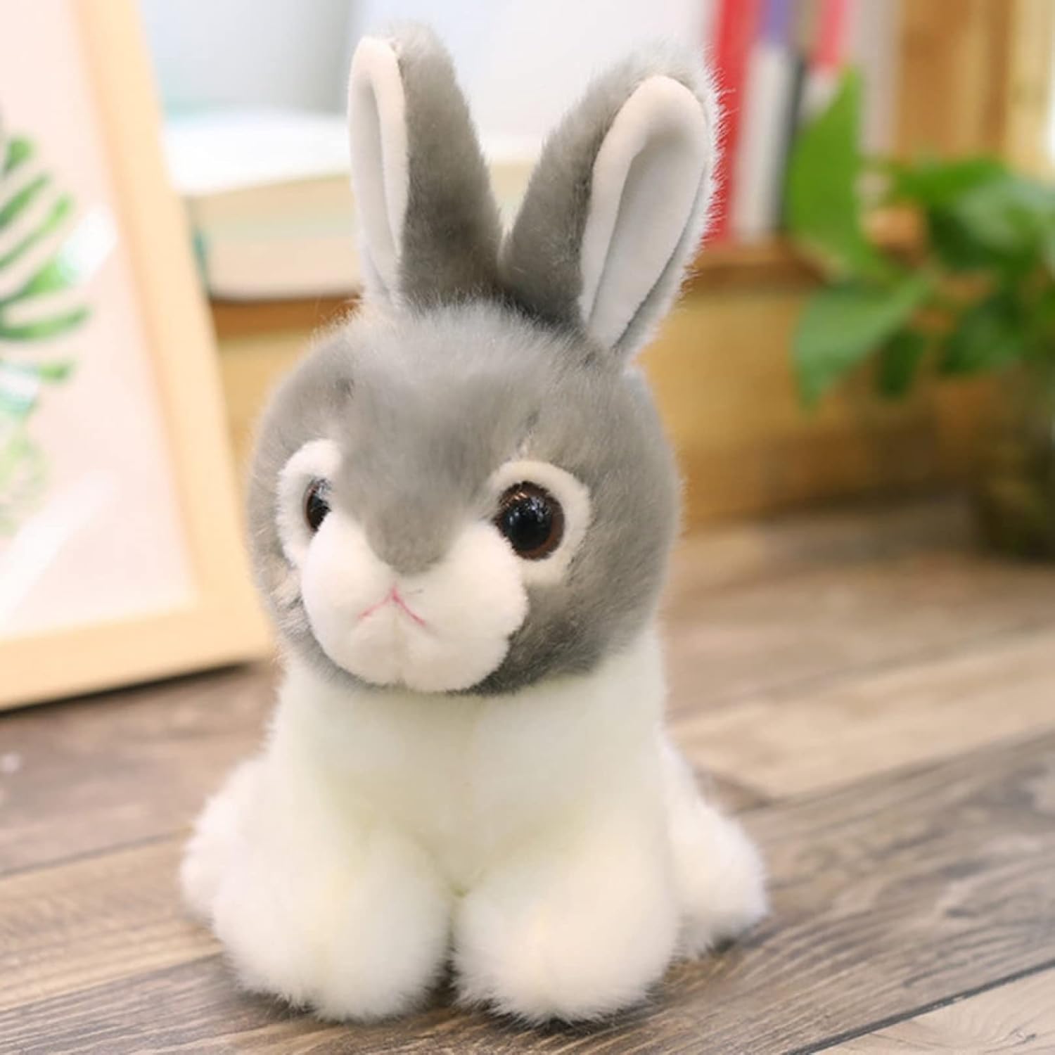Rakuten - ウサギ　ぬいぐるみ　ふわふわ　かわいい　もちもち　小さい　お誕生日　出産祝い　贈り物　癒し　彼女彼氏へ　女の子　子供　プレゼント　おもちゃ　赤ちゃん　20-40cm　ホワイト　グレー