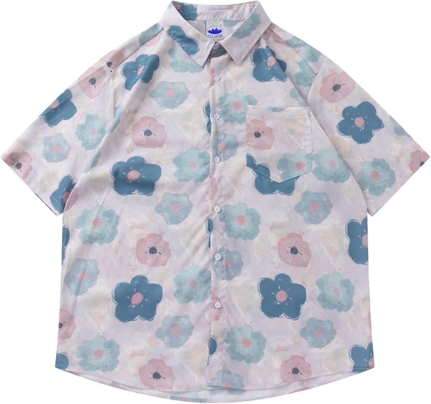 アロハシャツ メンズ カジュアルシャツ 半袖シャツ カップル 花柄シャツ プリント 春夏 ゆったり 原宿風 かっこいい 薄手 日焼け止め 速乾 吸汗 肌触りがいい 通気 軽量 胸ポケット 男女兼用 ス