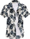 メンズシャツ 花柄 アロハシャツ 総柄 夏用 半袖 ハワイ風 ビーチシャツ 日焼け防止 薄手 涼しい 羽織り 通気速乾 サマーシャツ トップス おおきいサイズ リゾート 花火大会 お祭り