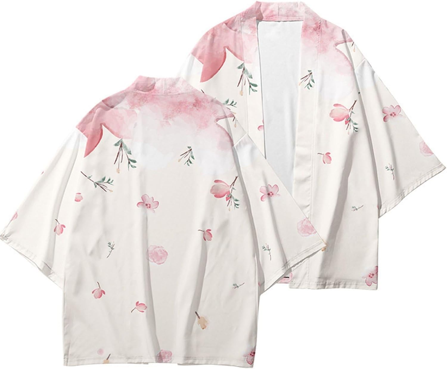 花柄 和式パーカー 夏用 メンズ 七分袖シャツ 和服 カーディガン 羽織り ゆったり UVカット アウター ..