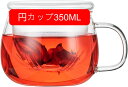 ガラスカップ マグ 透明 ダブルウォールグラス 分離式 冷水/熱湯OK 茶こし付き 蓋付き 紅茶 保温 耐熱 直火可 おしゃれ 大容量 モダン 工芸茶 アイステ...