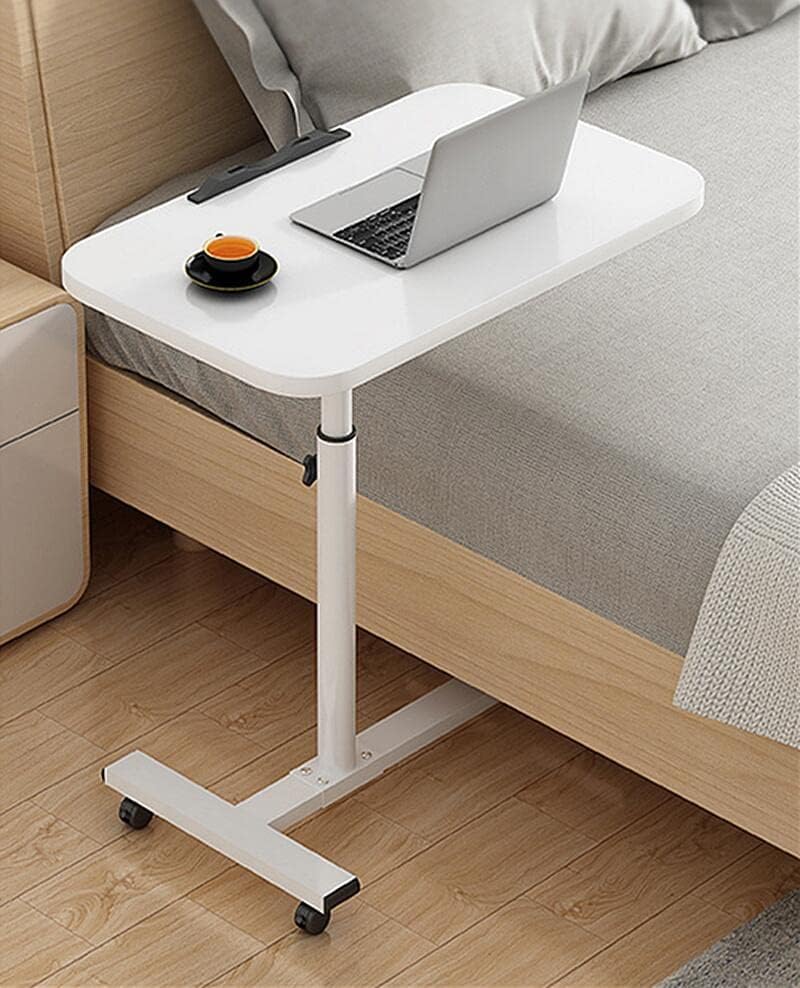 サイドテーブル 360°回転 昇降サイドテーブル ノートパソコンスタンド ベッドテーブル ソファテーブル ..