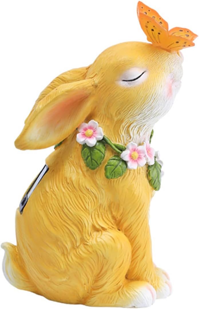 ソーラー置物 ソーラーライト ガーデンオーナメント 防水 耐久 かわいい プレゼント 庭 屋外 ガーデニングオブジェ デコレーション 置物ライト センサー 飾り 樹脂 春 夏 動物 秋分