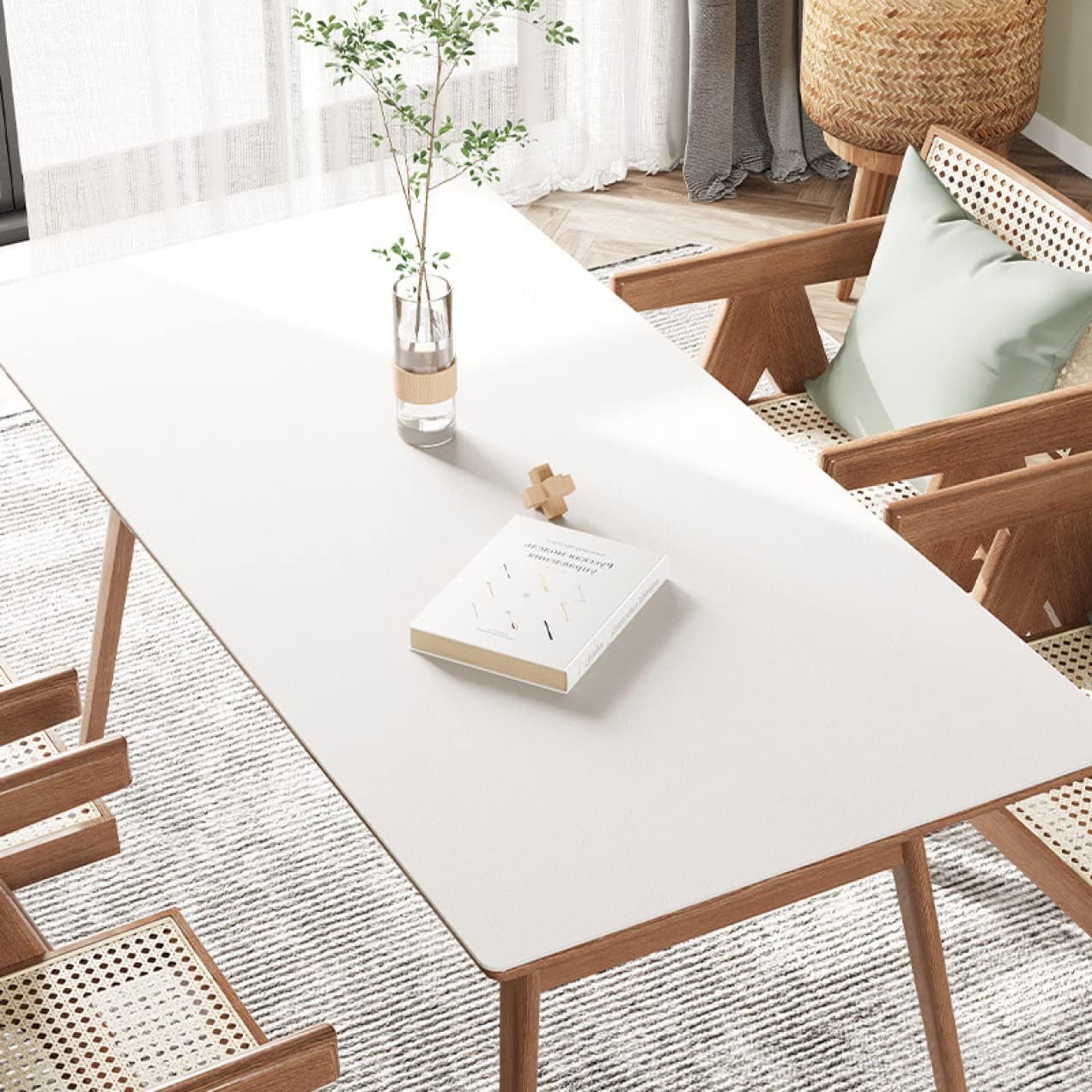 テーブルクロス 食卓カバー おしゃれ モノトーン 80*130 モダン 長方形 祝日の贈り物 速乾 清潔簡単 汚れ防止 傷防止 白 インテリア テーブルカバー 業務用 イエロー 40*100cm PV