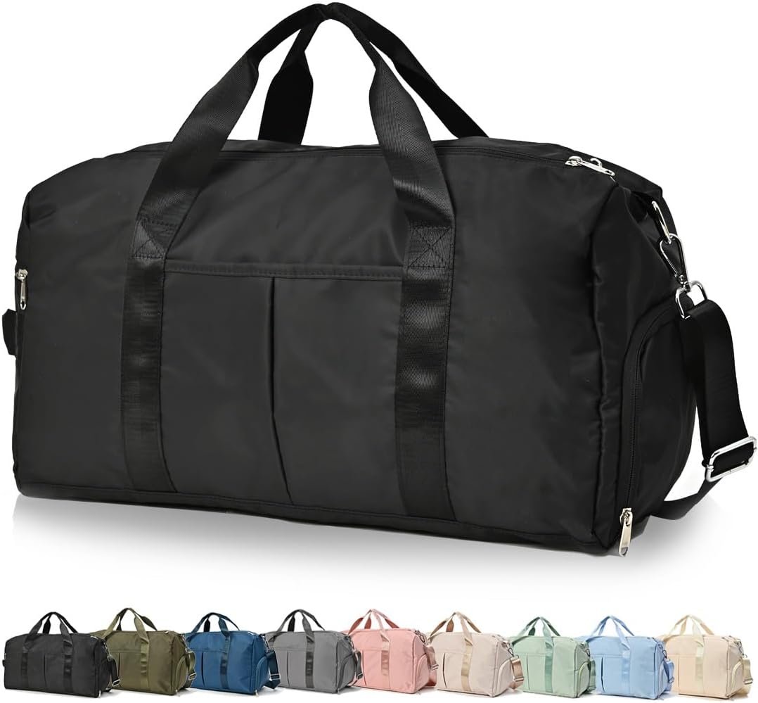 ボストンバッグ 修学旅行 旅行バッグ キャリーオンバッグ 軽量 32L 大容量 防水 コンパクト 多機能 スポーツバッグ 1泊 2泊 (ブラック)