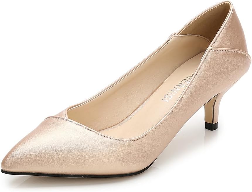 パンプス ポインテッドトゥ 36(23cm) ゴールド