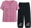 シニアファッション Tシャツ 半袖 チュニック セットアップ 花柄 中高年 レディース 春夏服 ロングパン..