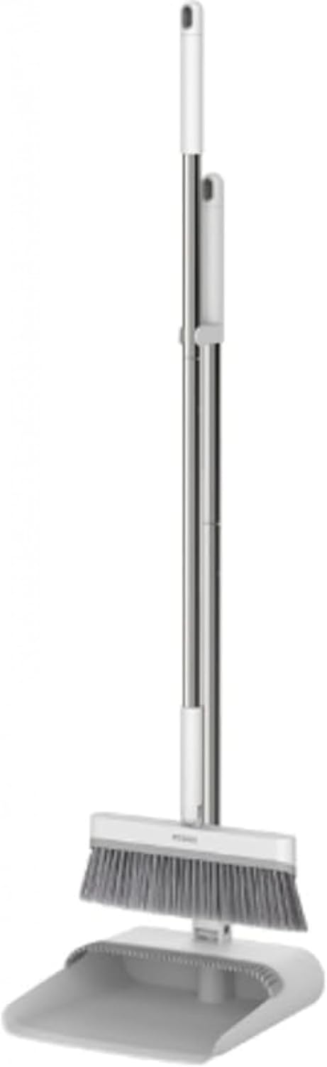 ほうき ちりとり セット 自立式 長さ箒 折りたたみ収納 180°回転式 立て式掃除セット 組み立て簡単 箒 ..