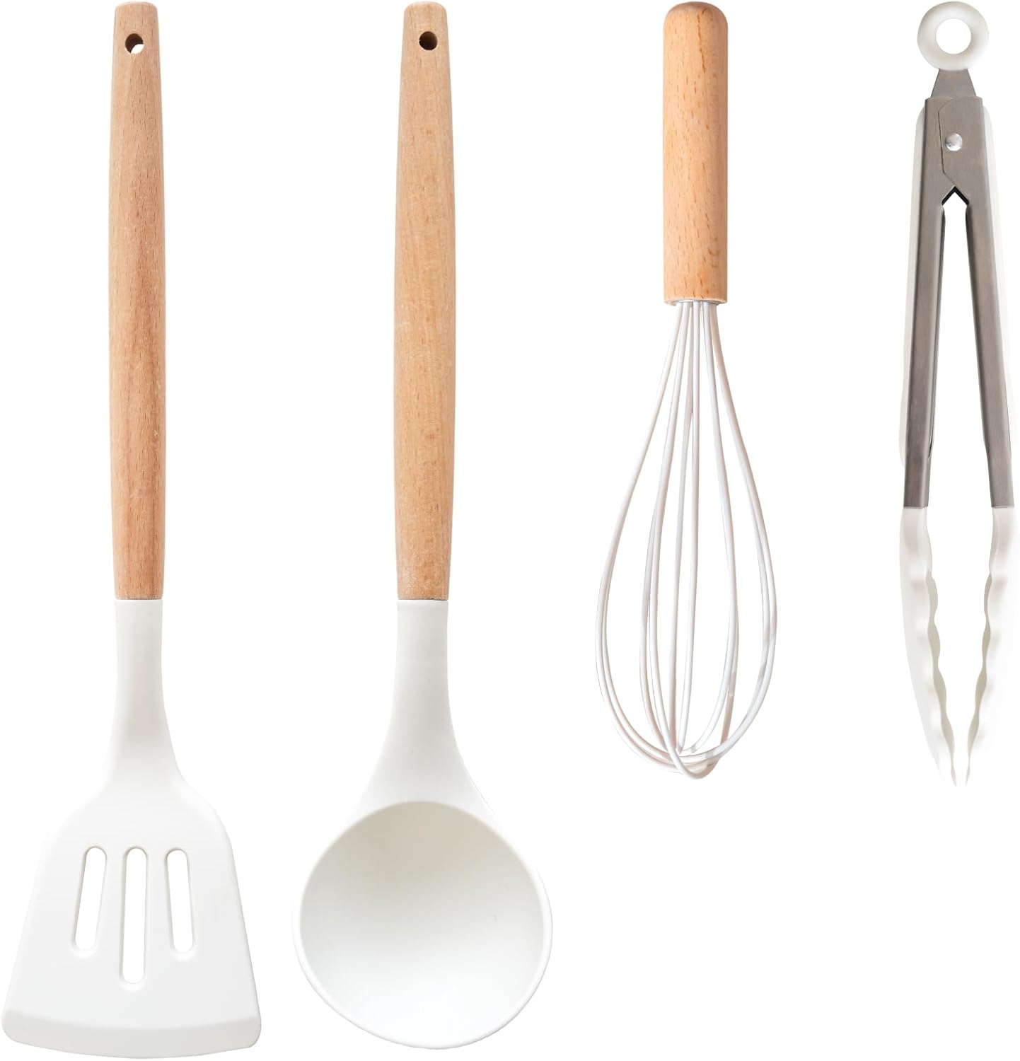 キッチンツール セット 4本 調理器具セット シリコン製 フライ返し お玉 泡立て器 トング 調理器具ツー..