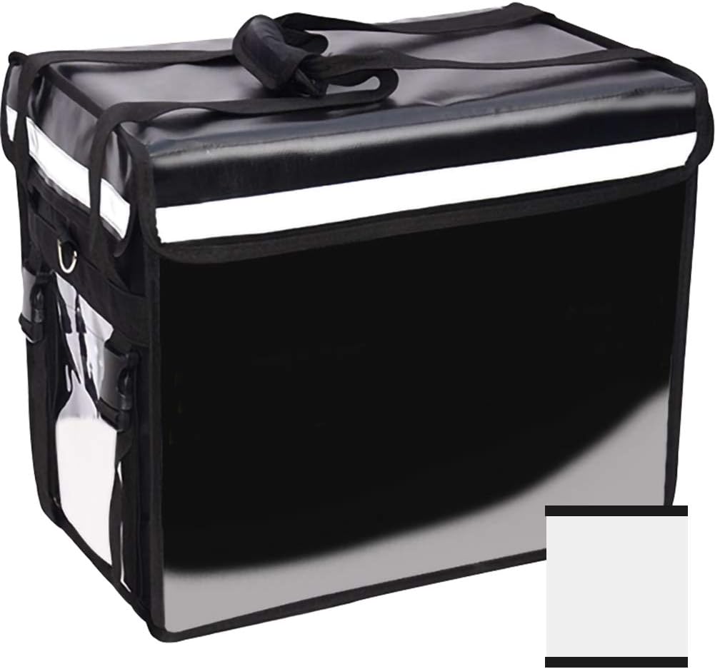 デリバリー 宅配 バッグ お弁当 配達用 リュックサック ピザポーチ 防水 ケータリング 保温・保冷 大容量 インサートできる ロック可能（62L＋仕切り付き）