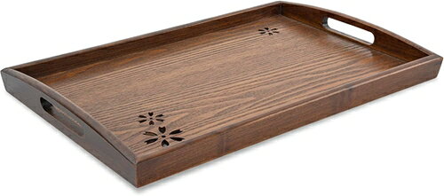 　　　 -------商品詳細------- 【サイズ】(約)幅420×奥行280×高さ40mm。重量：（約）1000g。素材：ウォールナット、うるし塗。※商品は天然素材の為、実物と写真で質感が異なる場合がございます。 同じ製品であっても、穀物、重量、色が異なるため。シミや裂けや傷が見られる場合がありますが天然木特有のものなので予めご了承ください。 【持ち運び便利】持ちやすい大きな持ち手で楽々運べます。ぴったりとスタッキング出来る形状で収納しやすく、持ち手付、業務用にも人気です。取っ手は握りやすく特別なデザインなので、安定感が抜群であり、重い食器運んでも安心して使用できます。 【洗えるトレー】お盆は漆塗りですので、表面が滑らかで、汚れやホコリにも強いです。汚れた場合はさっと布巾で拭くだけでOK。中性洗剤でやわらかいスポンジを使って洗ってから、ふきんで軽く拭くこともできます。後片付けの時間は大幅に短縮できます。※食器洗浄機・電子レンジ・オーブン使用不可。 【お手入れ簡単】濡れ布巾などで拭いていただければOK。お店など業務用にもお使い頂いており、実績もございます。丈夫で変質しにくいウォールナット材を使用しております。またうるし塗で仕上げているので、なめらかで心地よい手触りが特徴です。また汚れにも強く、さっと拭いてお手入れができるので便利です。 【収納ヘルパー】お盆を持つ部分がくぼんでおり、持ち上げるときにしっかりつかめるので安全に持ち運べる、とても扱いやすいデザインになっています。朝食やランチ、おうちカフェやスイーツをのせて。スタイリッシュで温かみのあるウォールナットトレイがいつもの食卓を豊かに演出してくれます。説明 ガスレンジフードの寸法は約W420×D280×H40mm、重さは約1000g。 厳選されたウォールナット材を使用し、塗装を施しているので、木の自然な風合いを残すだけでなく、潤いを与え、キッチンに彩りを添えます。 商品は天然素材の為、実物と写真で質感が異なる場合がございます。 同じ製品であっても、穀物、重量、色が異なるため。シミや裂けや傷が見られる場合がありますが天然木特有のものなので予めご了承ください。 このトレイには、持ち運びに便利な大きなハンドルが付いています。 ユニークな形状なので、完璧に積み重ねることができ、簡単に保管できます。 特別に設計されたハンドルを装備しており、持ちやすく安定感に優れており、重い食器も楽に扱えます。 このトレイは塗装されており、表面は滑らかで、汚れがつきにくいだけでなく、防塵性もあります。 うっかり汚れてしまっても、布で拭くだけですぐにきれいになります。 柔らかいスポンジに中性洗剤を含ませてから、布巾で軽く拭くこともできます。 この設計により、クリーンアップ時間が大幅に短縮され、より便利なエクスペリエンスが提供されます。 お盆を持つ部分がくぼんでおり、持ち上げるときにしっかりつかめるので安全に持ち運べる、とても扱いやすいデザインになっています。朝食やランチ、おうちカフェやスイーツをのせて。スタイリッシュで温かみのあるウォールナットトレイがいつもの食卓を豊かに演出してくれます。 5つ星のうち3.8AKOZLIN お盆 トレイ 木製 桜柄 トレー 持ち手付き ランチトレー ウッドトレー 角型 長角膳 長手盆 漆塗り 和風 木目 定食用 業務用 家庭用 42×28×4cm ブラウンシェア:さらに安い価格を見つけられた場合は、当サイトまでお知らせください。お客様からの情報を参考にして、さらにリーズナブルな価格でご提供できるよう努力します。都道府県を選択してください都道府県を選択してください *フィードバックを送信詳細情報登録情報 ご意見ご要望