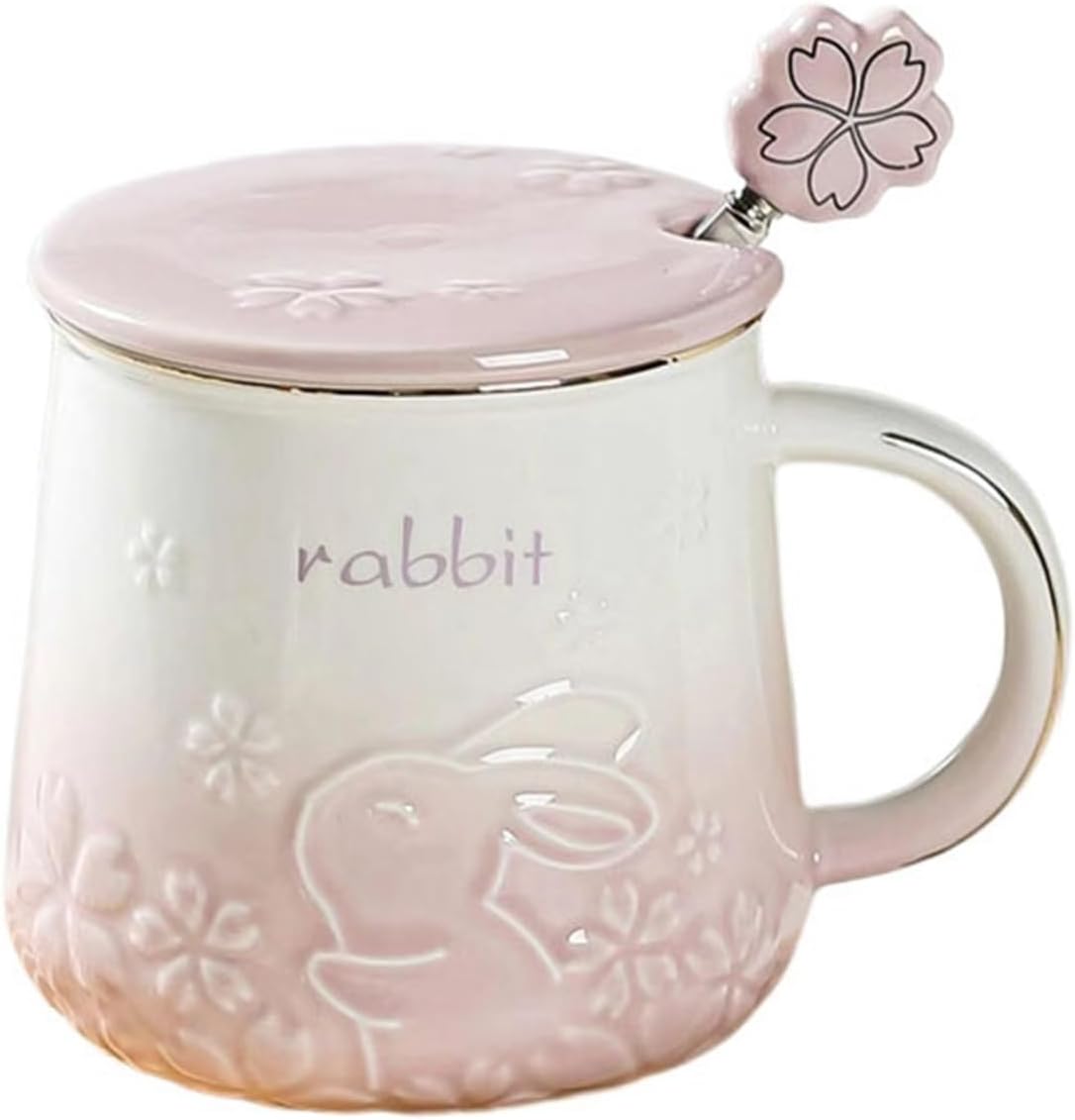 コーヒーカップセラミックパープル兎...