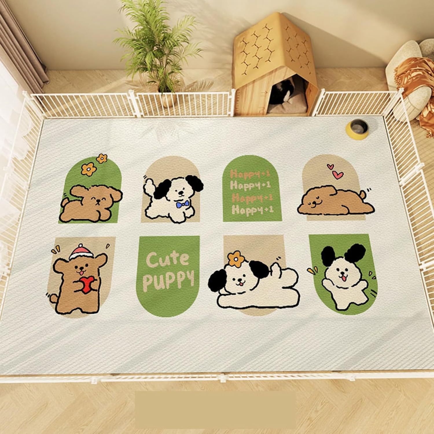 ペットマット PU革 PVC 防水 防汚 拭ける 大判 トイレ下敷きマット 可愛い柄 カーペット 犬 洗えるペッ..