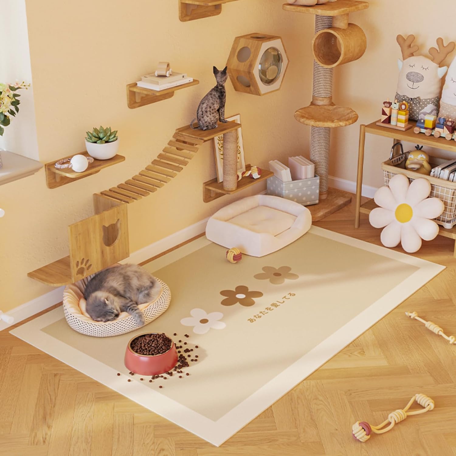 トイレ下敷きマット ペットマット ペット対応 pvc 可愛い柄 カーペット 犬 猫用洗えるペットシーツ ト..