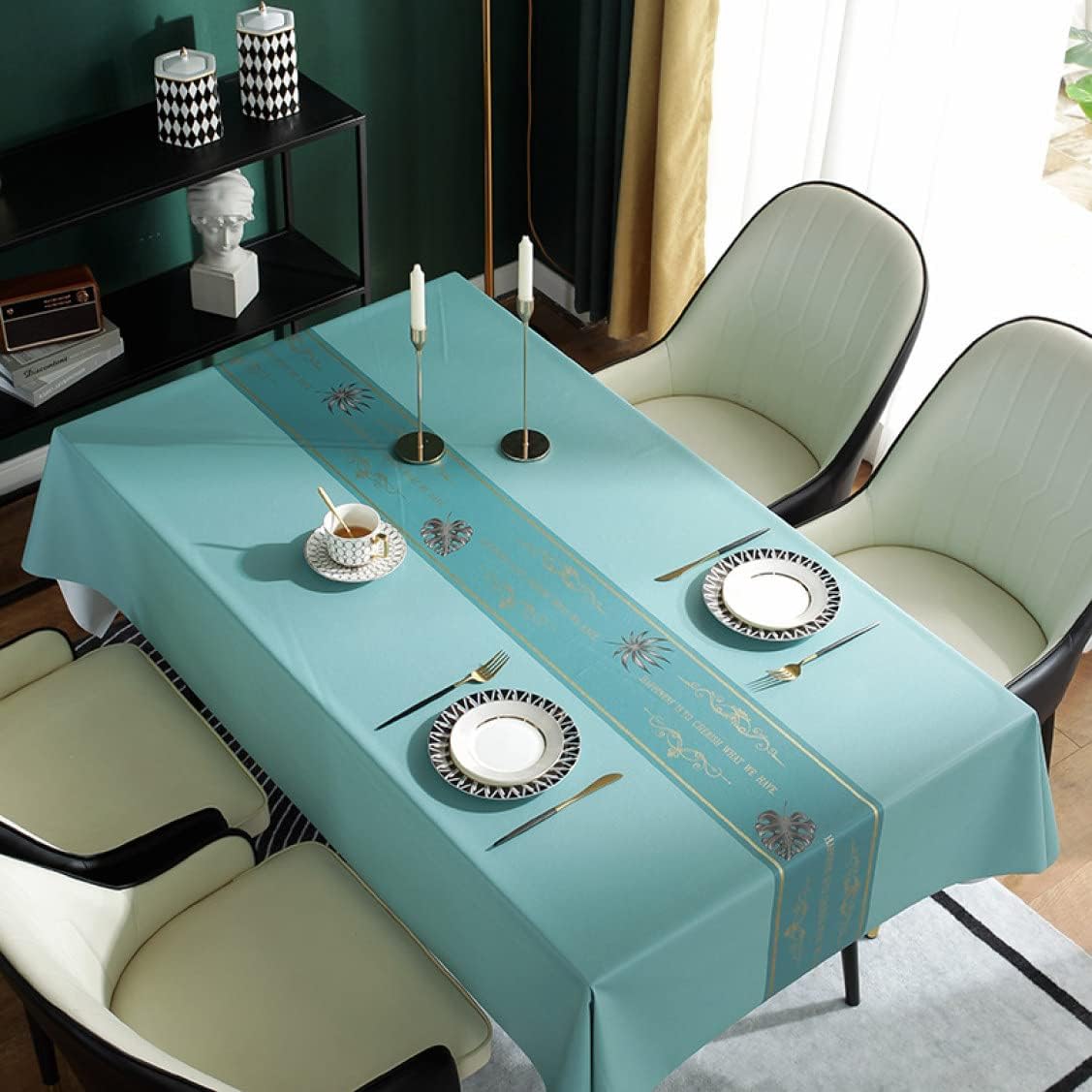 テーブルクロス 撥水 120*170cm ビニール テーブルカバー 洗える おしゃれ カラー 汚れにくい 北欧 長机 長方形 正方形 円形 机 レザー調 PVC マルチサイズ 四季通用 多用途 業務用