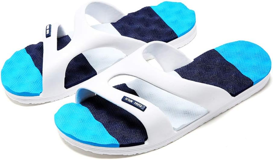サンダル スリッパ メンズ ブルー ファッション オープントゥ 厚底 滑り止め 歩きやすい 柔らかい 快適..