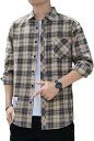 チェックシャツ メンズ 長袖 カジュアル シャツジャケット 開襟 日焼け止め服 シンプル ビッグシルエット 気持ちいい 速乾通気 吸汗 春夏秋用 コーディネート...