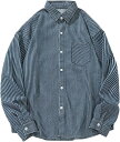 ストライプシャツ メンズ カジュアルシャツ 長袖シャツ 春夏服 折り襟シャツ 日焼け止めアウター 速乾通気 吸汗 薄い 軽い 体型カバー コーディネート アウト...