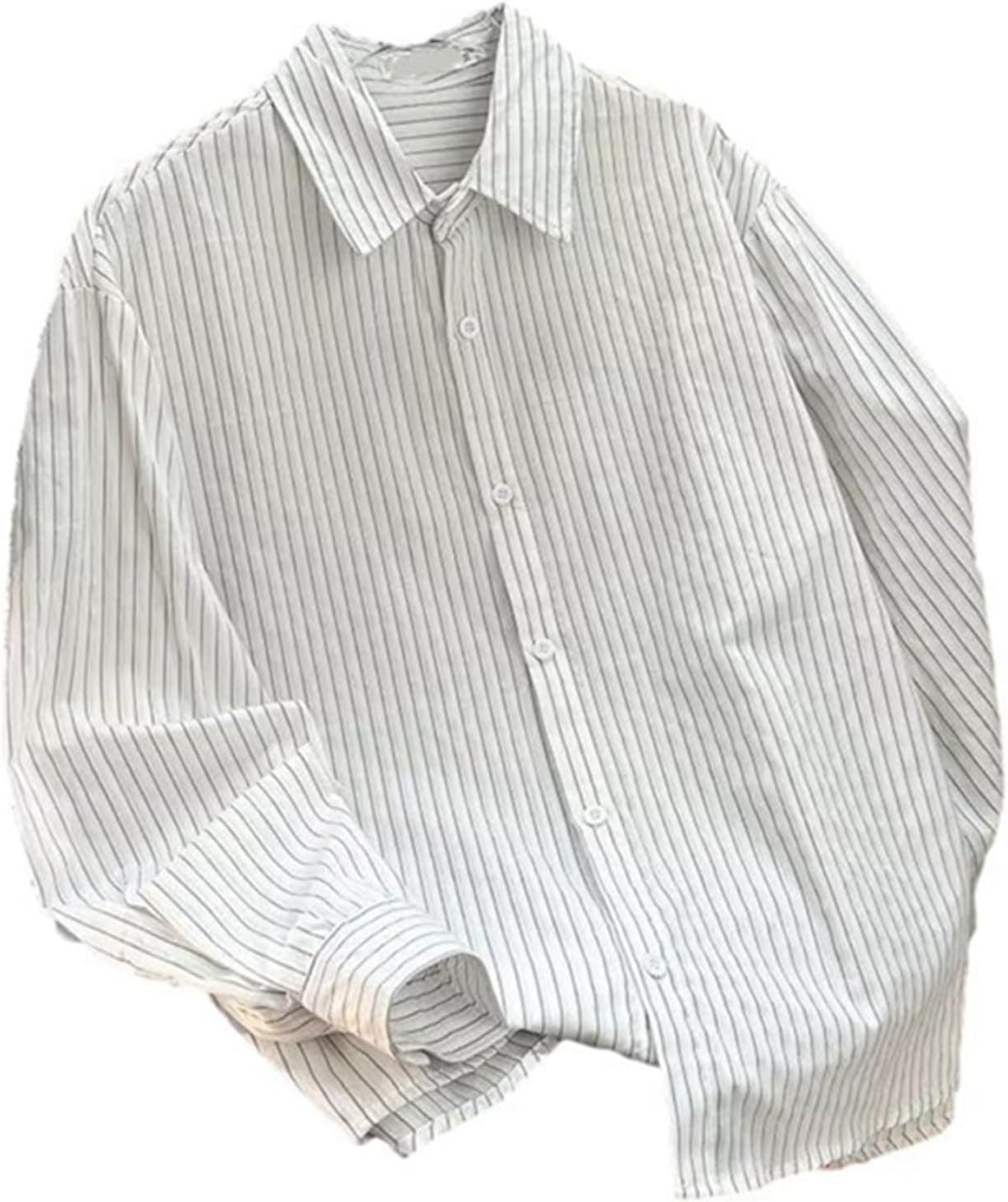 ボタンダウン カジュアルシャツ 縞柄シャツ メンズ 長袖シャツ 折り襟 ストライプ シンプル カジュアル..