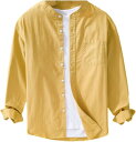 カジュアルシャツ コットンシャツ メンズ 長袖 シャツジャケット 開襟 春夏秋用 薄手 UVカットウェア 軽い ゆったり 速乾吸汗 通気性いい コーデやすい シ...