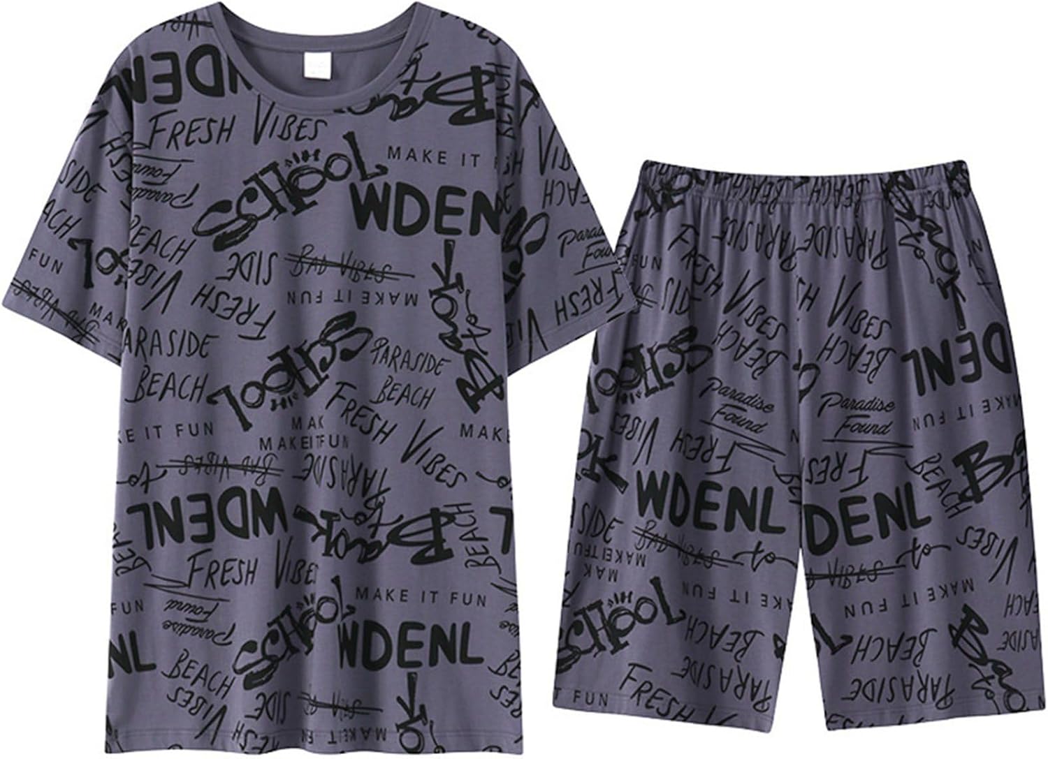 綿 パジャマ メンズ 半袖 夏 ルームウェア 家着 丸首tシャツ 上下セット ショートパンツ 通気性 吸汗 ..