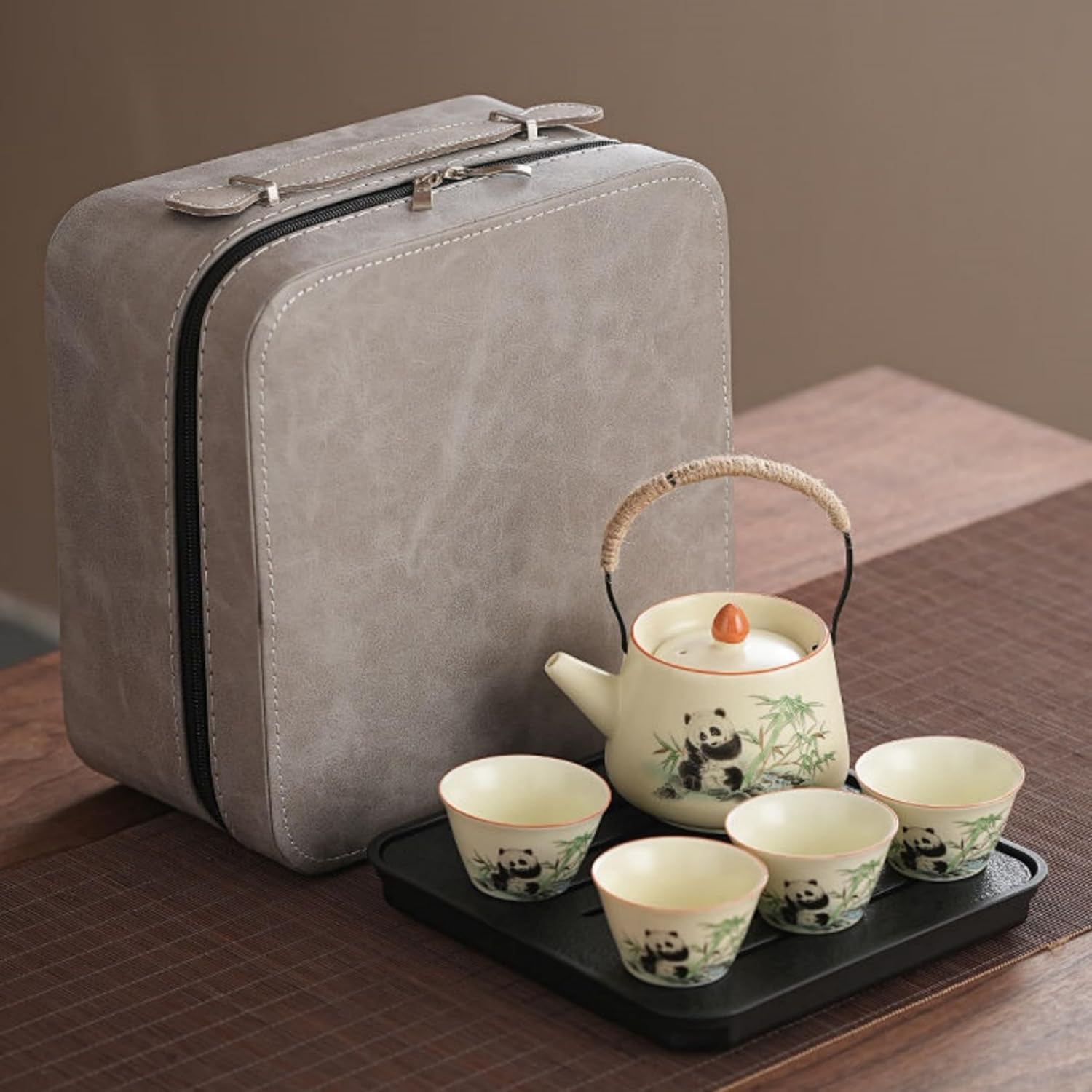 急須 湯呑み セット パンダ ティーポット ティーセット 陶磁器 茶器セット 茶壺 中国茶器 煎茶器セット..