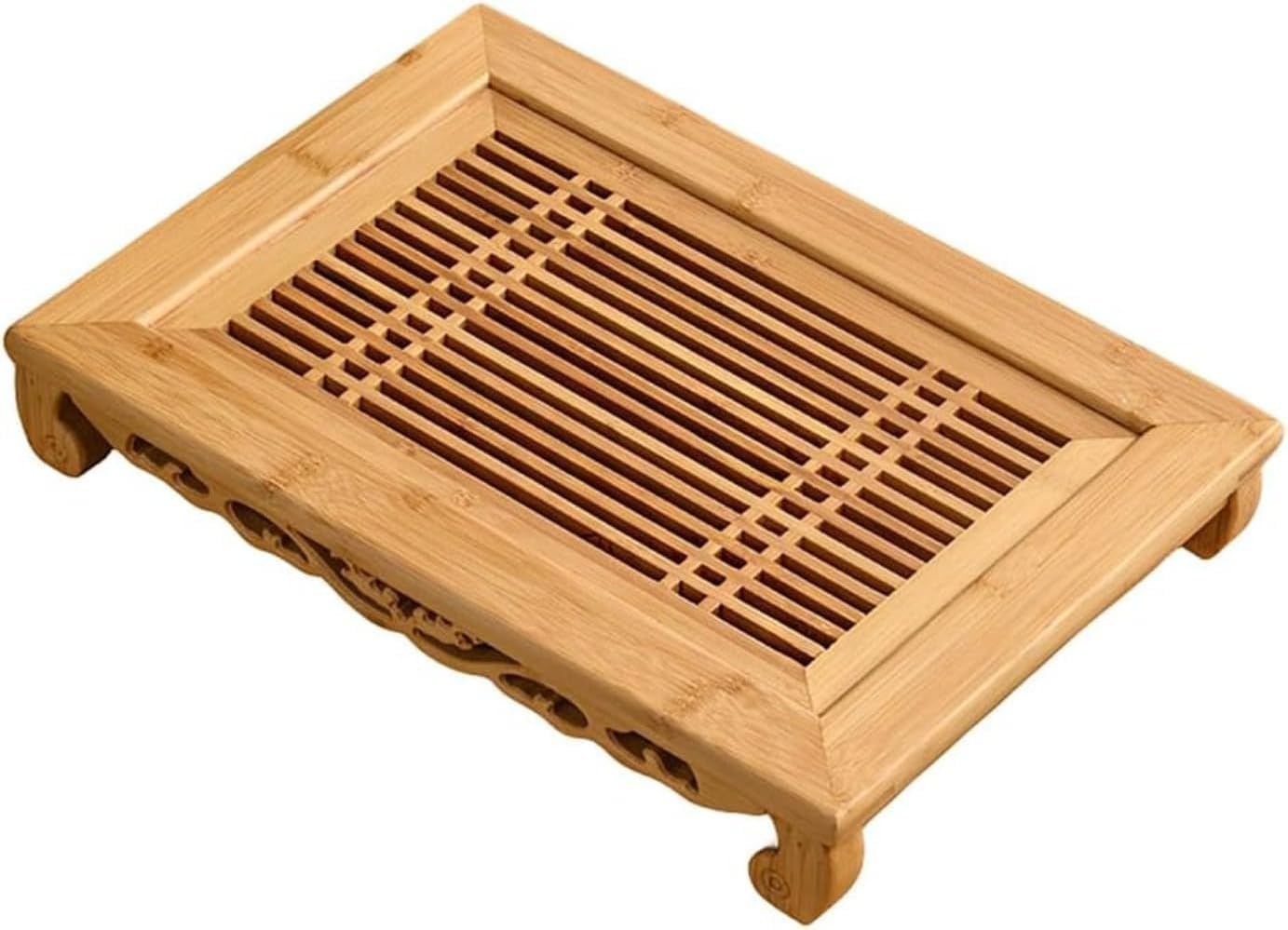 中国式 茶道具 茶盆 茶台 竹製 長方形 ティートレー 茶器 排水式茶盤 貯水式 茶盤 茶道 中国茶器 茶台 大容量 お手入れしやすい 茶道具 家庭用 携帯トレー 收藏用 来客用 オフィス 工芸 贈り