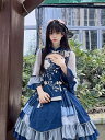 ワンピースブルー 中華風 漢要素 プリンセススカート かわいい 日系ドレス 服 Lolita スカート 衣装 ジャンパースカート 洋服 コスプレcosplay lolita プリンセス アニメ 可愛い