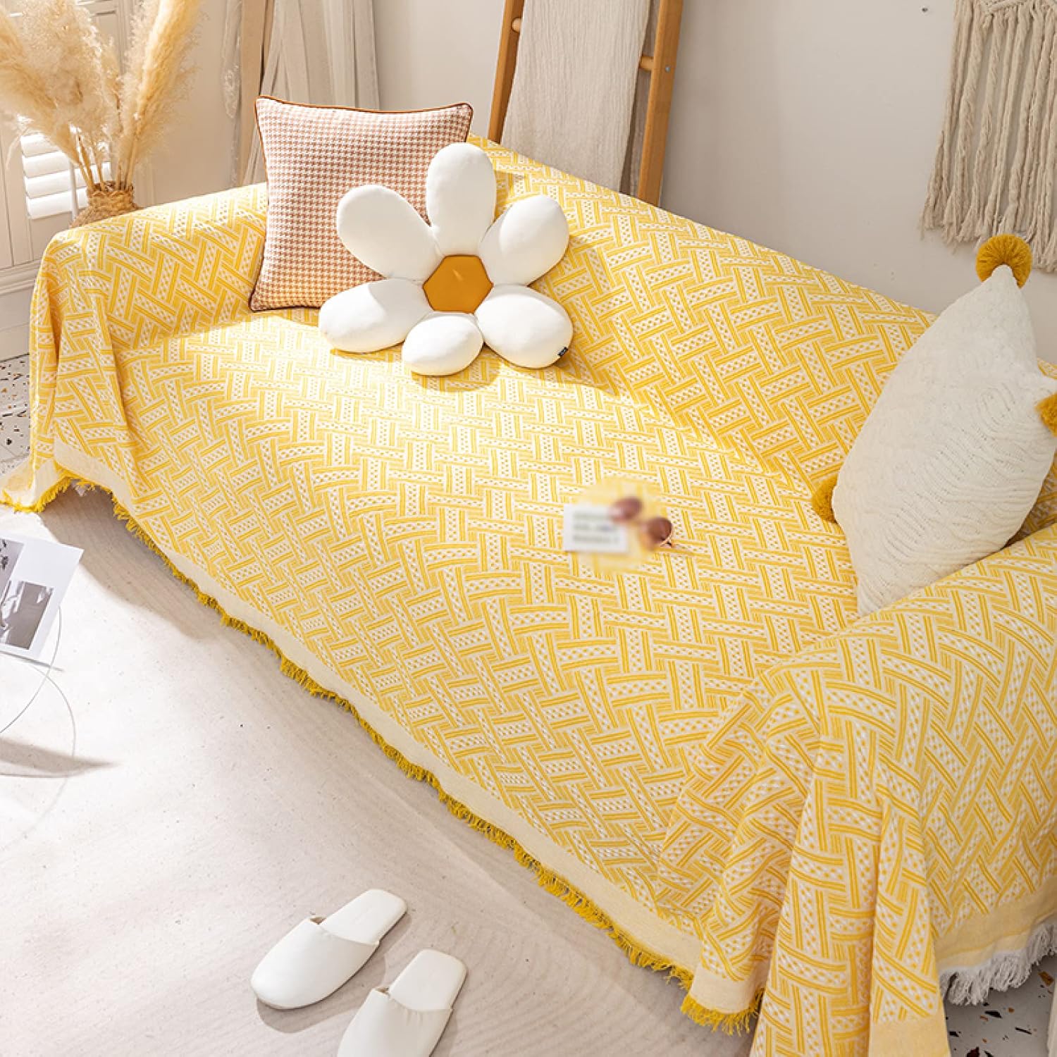 マルチカバー 北欧風 カーペット ソファカバー おしゃれ ラグ ラグマット 無地 四季通用 多機能 ブラン..