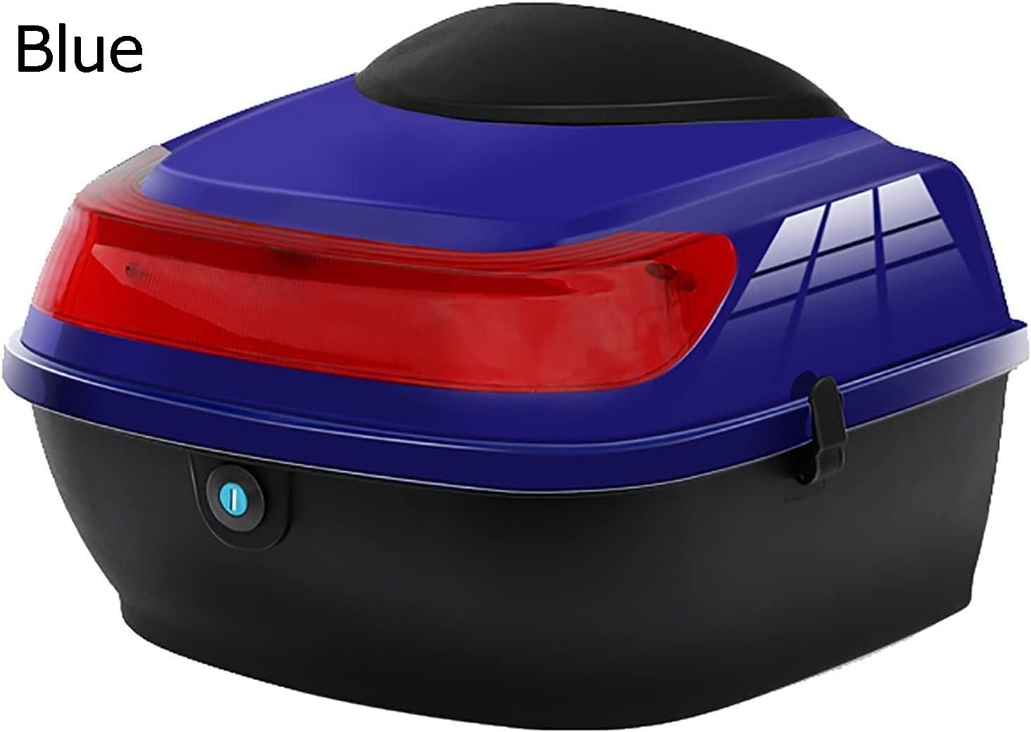 オートバイのトランクトラベルトップボックストランクロックと取り付け金具付きスクーターオートバイバイクに最適