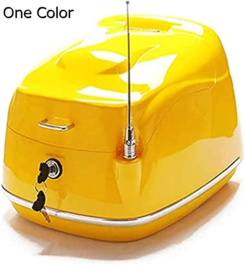 リアボックス 35L トップケース バイク 大容量 脱着可能式 汎用 アンテナ飾り イエロー