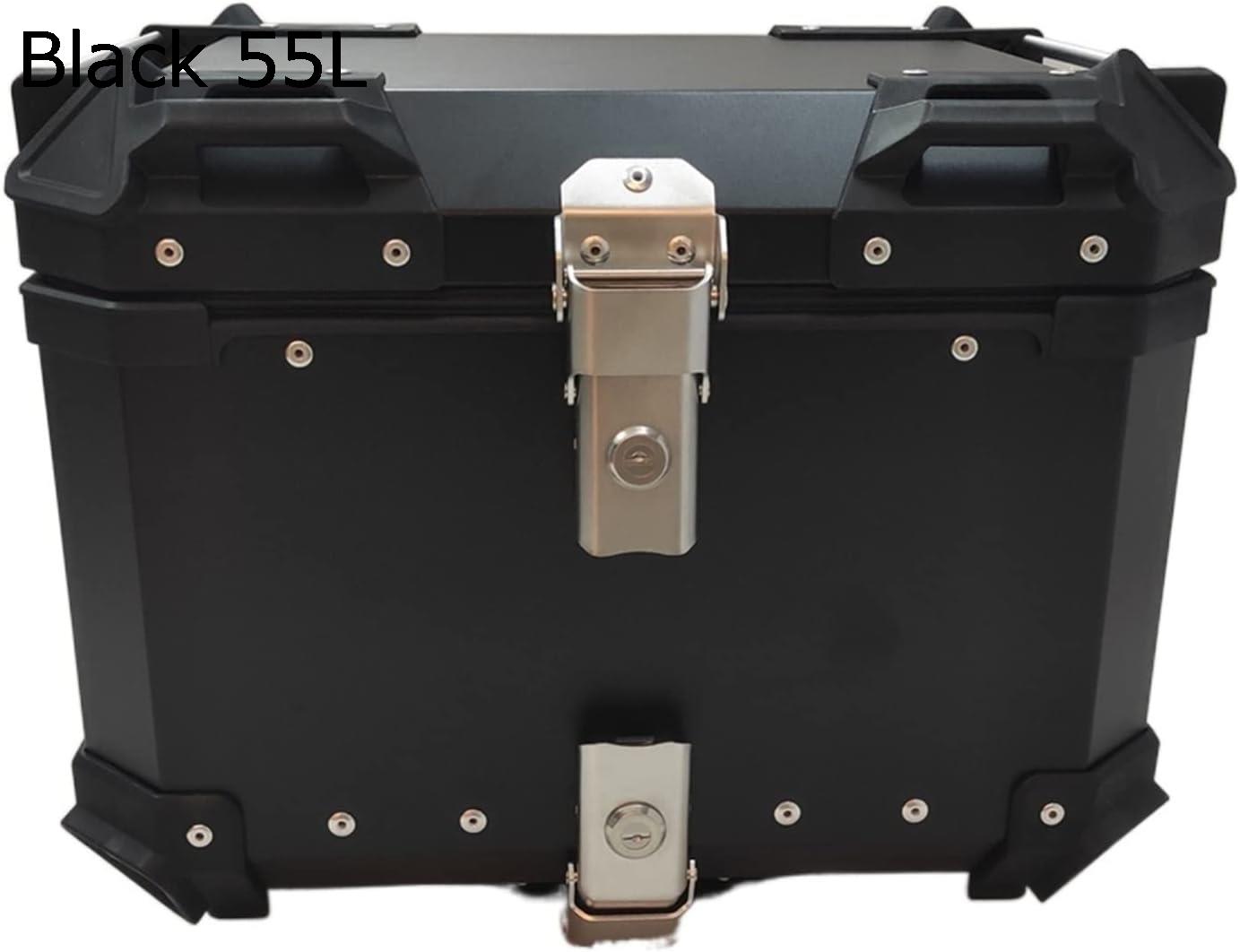 リアボックス ユニバーサルオートバイリア収納ボックステール荷物トランクケースツールボックスバイクトランク防水と耐久性45L 55L 65L 80L