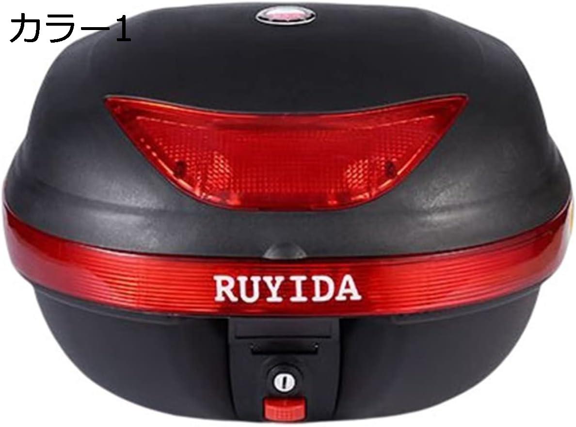 バイクトップケース リアボックス バイクボックス バイク用ボックス バイクパーツセンター フルフェイス収納 ヘルメット入れ 大容量 原付 脱可能式