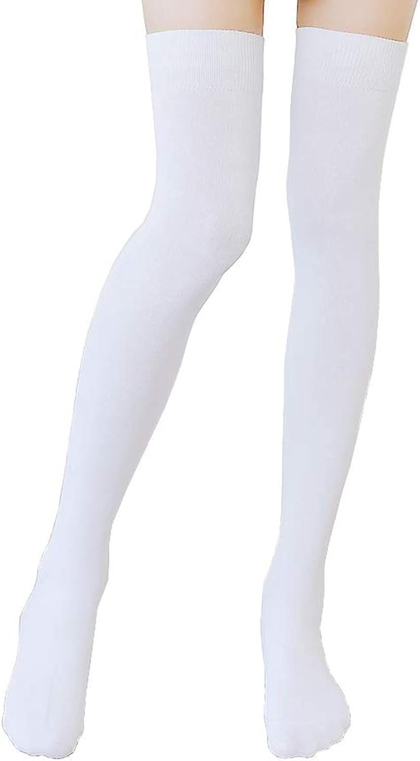 超ロング オーバーニーソックス 太もも以上 コットン 柔らか ニーハイ 美脚 着圧 ストッキング ロングソックス 靴下