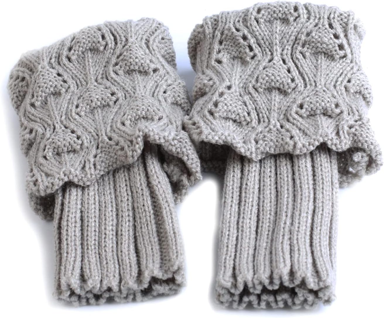 レッグウォーマー レディース 冷房対策 防寒 冷え取り ニット 足首ウォーマー 通学 通勤 靴下 グレー