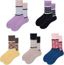 靴下 レディース かわいい ソックス コットン ハイソックス 5枚セット